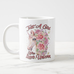 Just A Girl Who Loves Unicorn Giant Coffee Mug