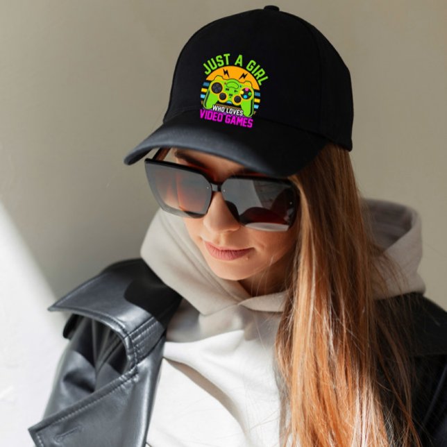 Just A Girl Who Loves Video Games Gamer Snap Back Hat (Creator Uploaded)