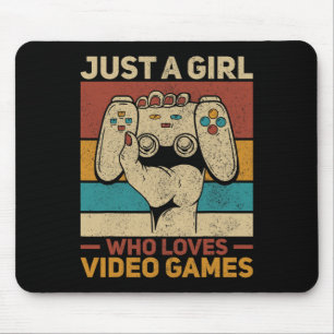 Just A Girl Who Loves Video Games Gaming Apparel G Mouse Pad