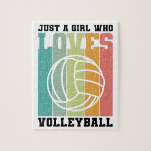 Just a girl who loves Volleyball Jigsaw Puzzle