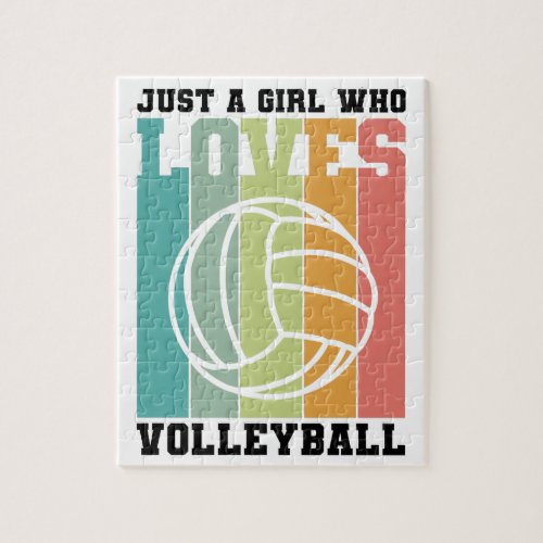 Just a girl who loves Volleyball Jigsaw Puzzle