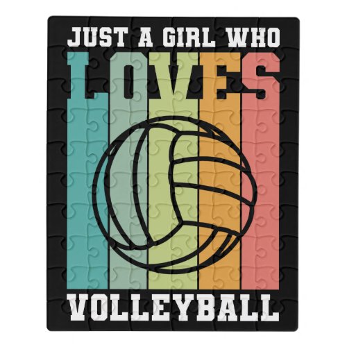 Just a girl who loves Volleyball Jigsaw Puzzle