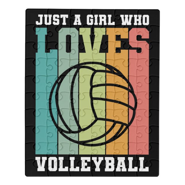 Just a girl who loves Volleyball Jigsaw Puzzle (Puzzle Vertical)