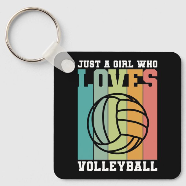Just a girl who loves Volleyball  Keychain (Front)