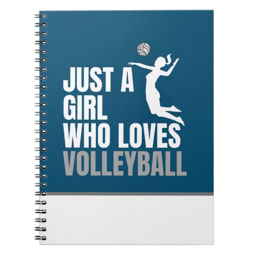 Just A Girl Who Loves Volleyball Player Athlete Notebook