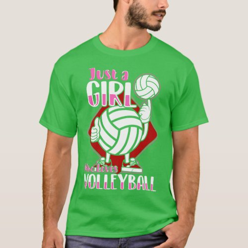 Just A Girl Who Loves Volleyball T_Shirt