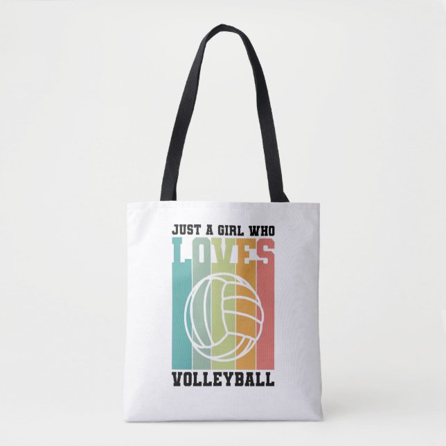 Just a girl who loves Volleyball Tote Bag (Front)