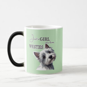 Just a Girl who Loves Westies Cute Westie Art Color Morph Mug