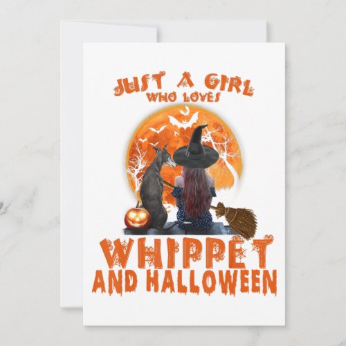 Just A Girl Who Loves Whippet Dog And Halloween