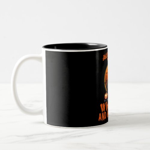 Just A Girl Who Loves Whippet Dog And Halloween Two_Tone Coffee Mug