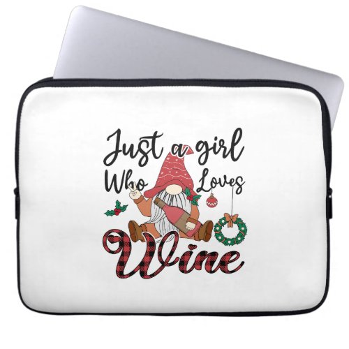 Just A Girl Who Loves Wine Laptop Sleeve