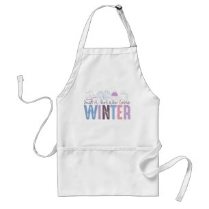Just a Girl Who Loves Winter Cute Seasonal Design Adult Apron