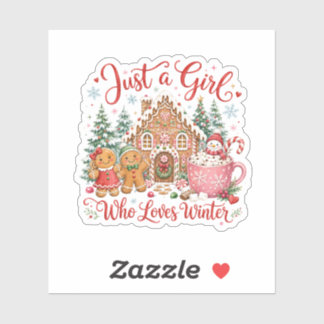 Just a Girl Who Loves Winter Sticker