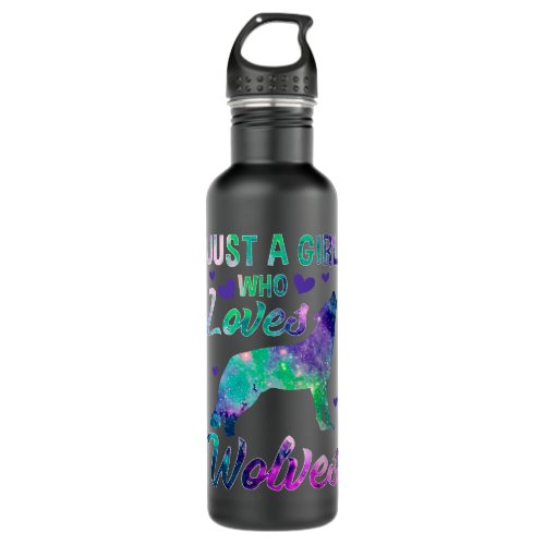 Just A Girl Who Loves Wolves 21 Stainless Steel Water Bottle