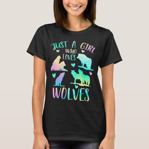 Just a Girl Who Loves Wolves Cute Wolf Lover for G T_Shirt