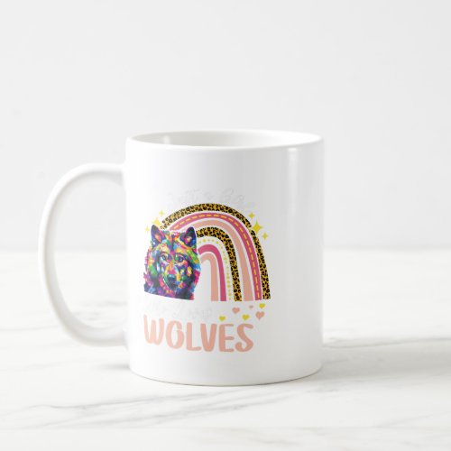 Just a Girl Who Loves wolves Rainbow Leopard Cute  Coffee Mug