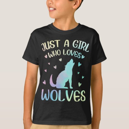 Just A Girl Who Loves Wolves T_Shirt