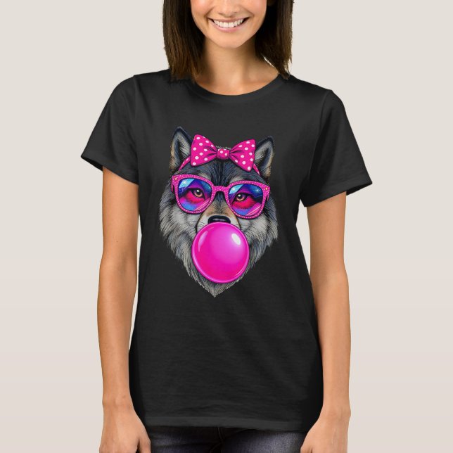 Just a Girl Who Loves Wolves T-Shirt (Front)