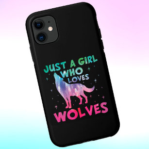 Just A Girl Who Loves Wolves Watercolor iPhone 11 Case