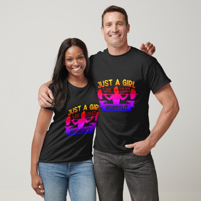 Just A Girl Who Loves Workout  Gym Fitness T-Shirt (Unisex)