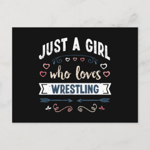 Just a Girl who loves Wrestling Funny Gifts Postcard