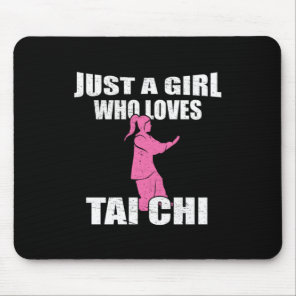 Just A Girl Who Loves Wushu Tai Chi Gift Mouse Pad
