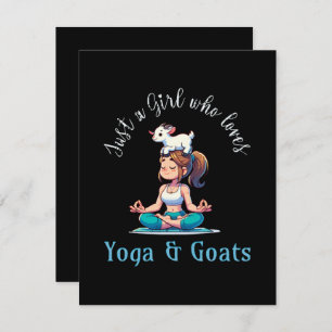 Just a girl who loves Yoga and Goats RSVP Card
