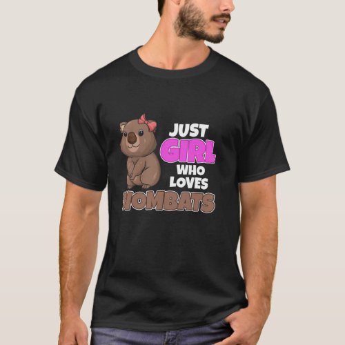 Just A Girl Who Lvoes Wombats T_Shirt