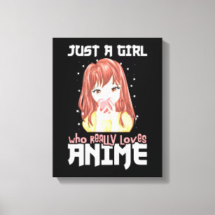 Just A Girl Who Really Loves Anime Canvas Print