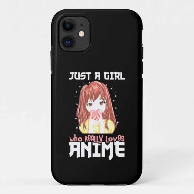 Just A Girl Who Really Loves Anime Case-Mate iPhone Case (Back)