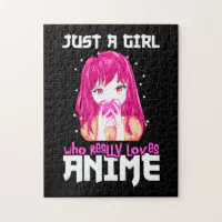Anime Gifts for Teen Girls Just A Girl Who Loves Jigsaw Puzzle by