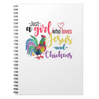 Just A Girl Wo Loves Jesus And Chickens Jesus Notebook