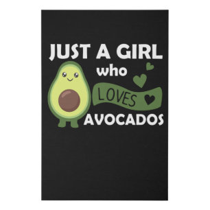 Just A Girl's Avocado Loves Sweet Avocado Faux Canvas Print