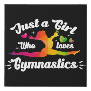 Just A Girls Who Loves Gymnastics Faux Canvas Print