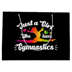 Just A Girls Who Loves Gymnastics Large Gift Bag