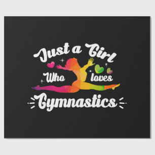 Just A Girls Who Loves Gymnastics Wrapping Paper