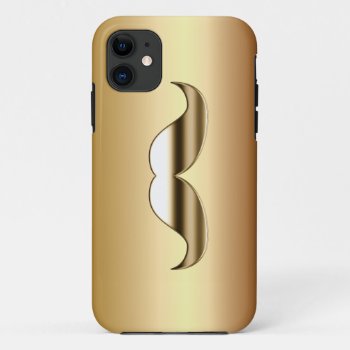 Just A Gold Mustache Iphone 5 Case by caseplus at Zazzle