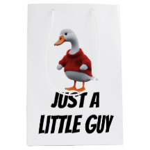 Just a Goose Little Guy Funny Millennial Cartoon 