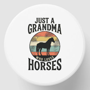 Just A Grandma Who Loves Horses Vintage Design Mini Candle Favors