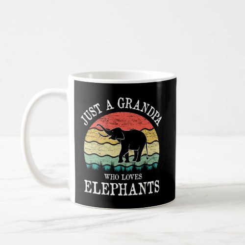 Just A Grandpa Who Loves Elephants Gift Coffee Mug