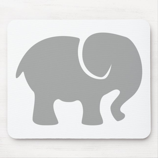 Just a Gray Elephant Mouse Pad (Front)