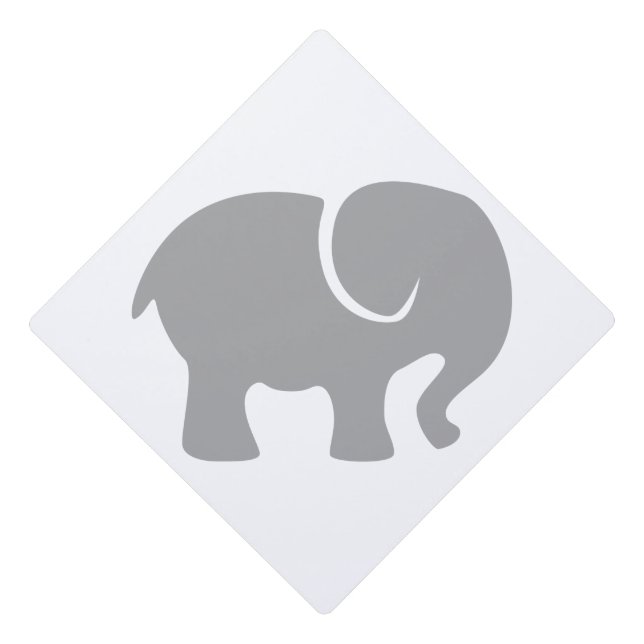 Just a Grey Elephant Graduation Cap Topper (Front)