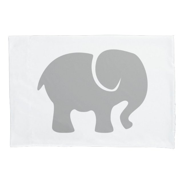 Just a Grey Elephant Pillow Case (Front)