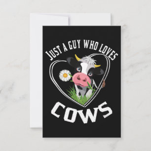 Just a guy who loves cows, cow lover Essential Note Card