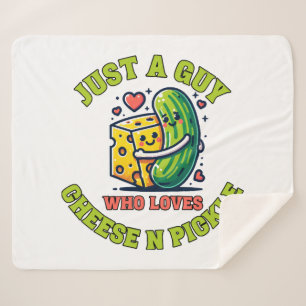 Just a guy who loves pickle sherpa blanket
