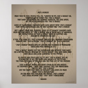 Just A Horse Poster