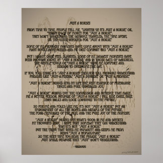 Just A Horse Poster