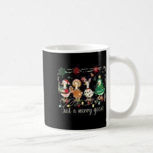 Just A Jolly Goose Funny Silly Goose Santa Christm Coffee Mug