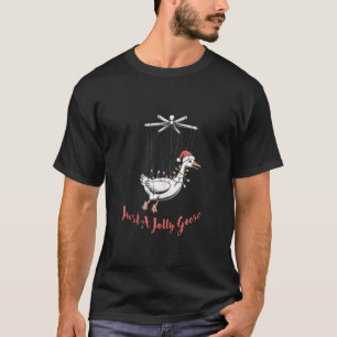 Just A Jolly Goose Holiday Lights Puppet Tee Xmas