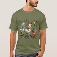 Just A Jolly Goose Patchwork Christmas Duck Funny